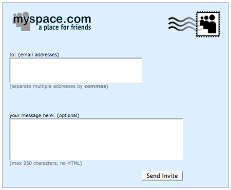 MySpace Invite Friends